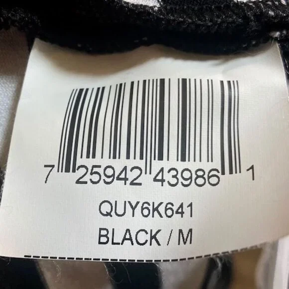 BCBGMaxAzria One Shoulder Striped Mesh Overlay Pencil Dress Black, size Medium - Picture 8 of 16